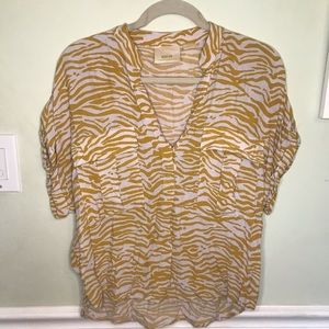 Anthropologie zebra top